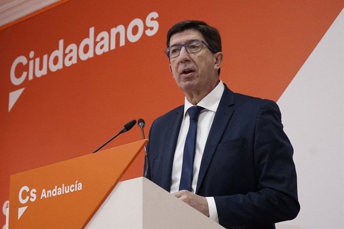 El vicepresidente de la Junta y coordinador autónomico de Ciudadanos, Juan Marín, en una foto de archivo.