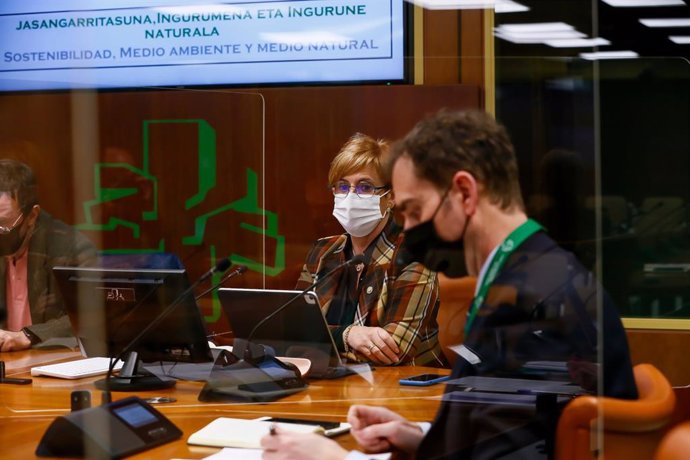 La consejera Arantxa Tapia comparece en la comisión de Medio Ambiente del Parlamento vasco