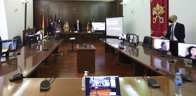 Investigadores de España, Italia, Dinamarca, Suecia, Noruega y Suiza han participado vía telemática en la primera reunión de trabajo, que ha tenido lugar hoy martes en la Sala Capitular de la Universidad Católica.