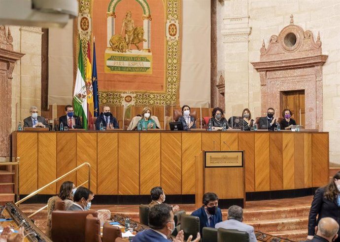 Imagen del Pleno del Parlamento andaluz. (Foto de archivo).