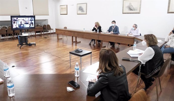 Reunión telemática de Susana Díaz con representantes del sector educativo andaluz