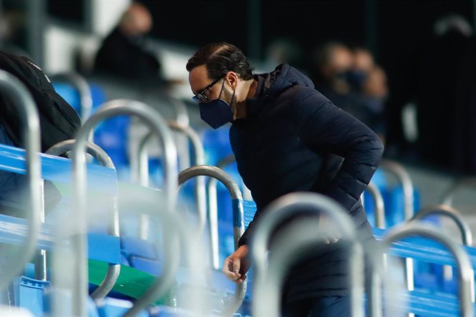 Jose Bordalas, head coach of Getafe, is seen during the spanish league, La Liga Santander, football match played between Real Madrid and Getafe CF at Ciudad Deportiva Real Madrid on february 09, 2021, in Valdebebas, Madrid, Spain.