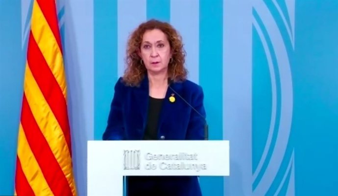 La consellera de Justícia, Ester Capella, durante su intervención.