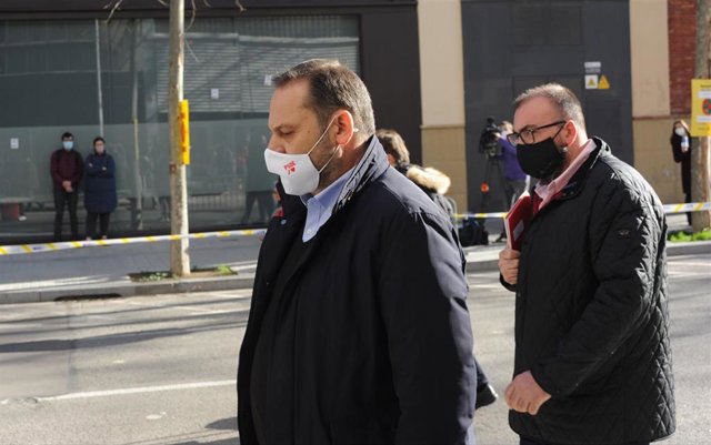 El ministro de Transportes, Movilidad y Agenda Urbana, José Luis Ábalos, tras la celebración del Comité Federal del PSOE celebrado en Barcelona, en Catalunya, (España), a 23 de enero de 2021.  