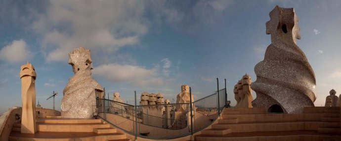 Tejado de la Casa Mil, La Pedrera, en Barcelona