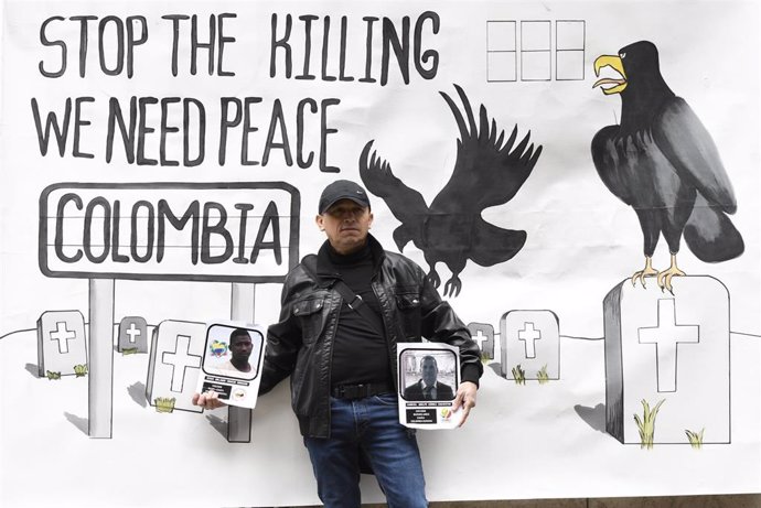 Protesta contra los asesinatos de líderes sociales en Colombia
