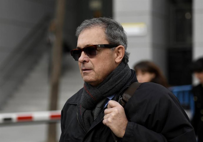 Jordi Pujol Ferrusola, a su salida de la Audiencia Nacional tras declarar en calidad de investigado por un posible delito de blanqueo en relación con la sociedad Grand Tibidabo, el 7 de febrero de 2020.