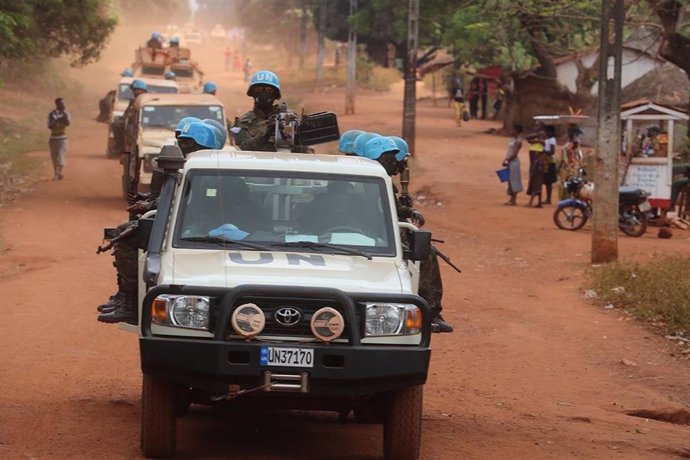 Militares de la Misión Unidimensional Integrada de Naciones Unidas para la Estabilización en República Centroafricana (MINUSCA)