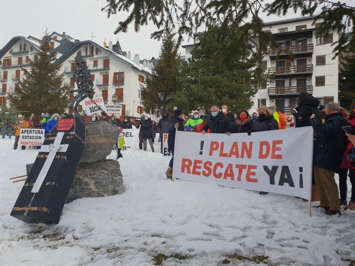 Movilización de la plataforma '#SOSPirineo' para reclamar ayudas directas