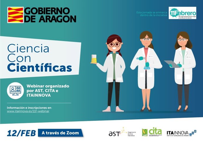 Cartel del Día Internacional de la Mujer y la Niña en la Ciencia