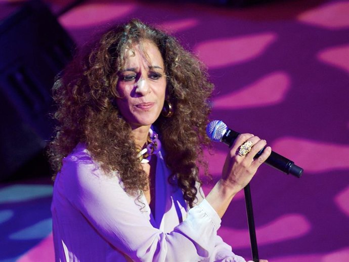 Spanish singer Rosario Flores performs on stage during the Spanish Olympic Commitee Centenary Gala at El Canal theater on December 12, 2012 in Madrid, Spain.