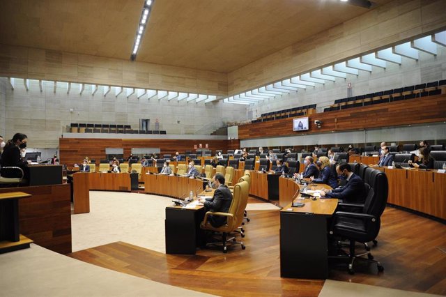 Pleno de la Asamblea de Extremadura, en una imagen de archivo 
