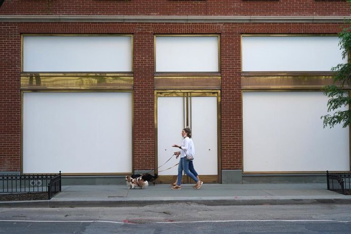 Personas en Nueva York (EEUU) durante la pandemia de coronavirus