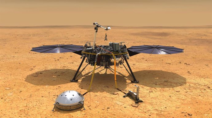 Módulo de investigación Insight en Marte