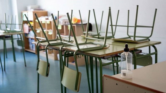 Foto d'arxiu d'una aula