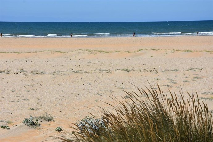 Playa de la Canaleta en Punta Umbría (Huelva). Imagen de archivo.