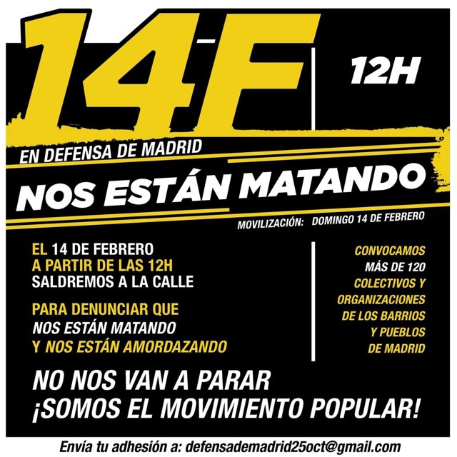 Cartel de la manifestación