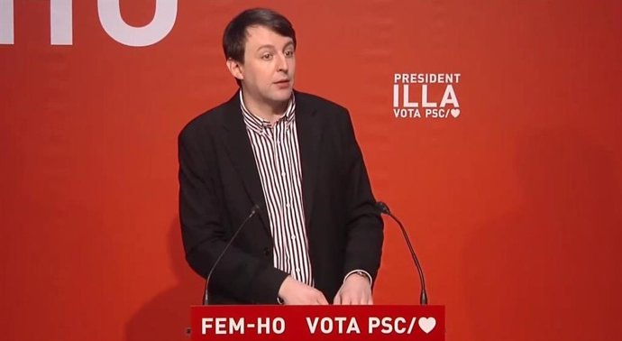 El eurodiputado socialista Javi López en un mitin electoral.