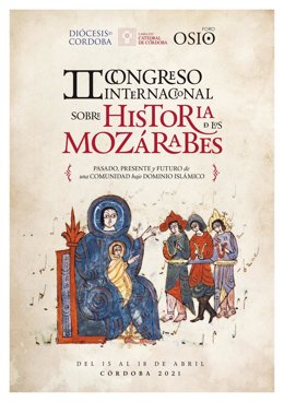 Cartel del II Congreso Internacional sobre Historia de los Mozárabes.