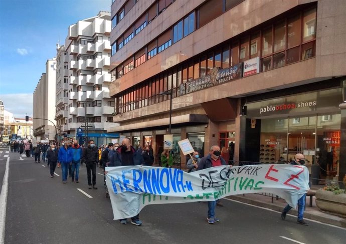 Protesta de trabajadores de Aernnova