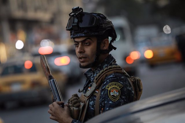 Un policía de Irak en la capital, Bagdad