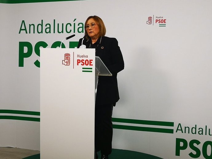 María Luisa Faneca, en rueda de prensa.