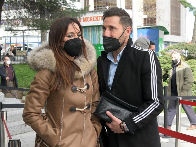 Antonio David y Olga Moreno a su llegada a los juzgados de Plaza de Castilla