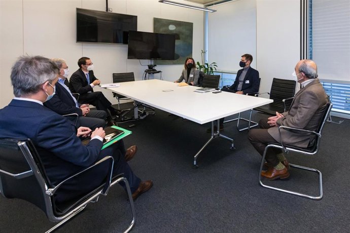 El consejero de Industria, Javier López Marcano, en la reunión de la junta directiva de la CEOE-CEPYME.