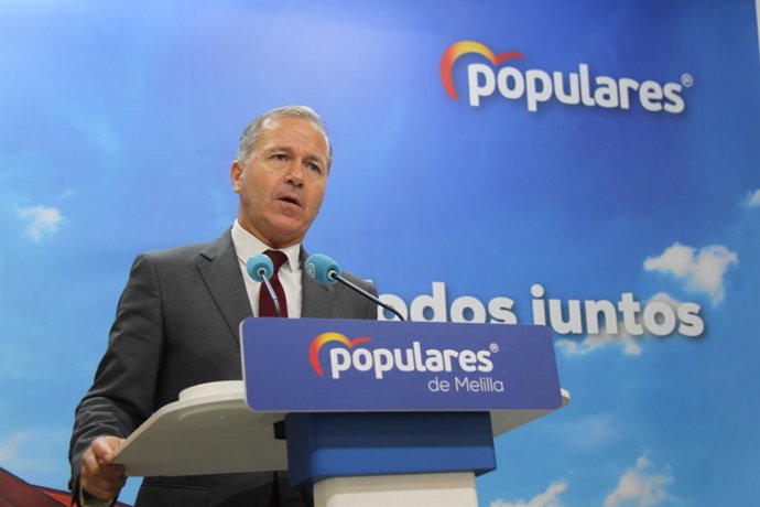 Rueda de prensa del secretario general del PP de Melilla, Miguel Marín