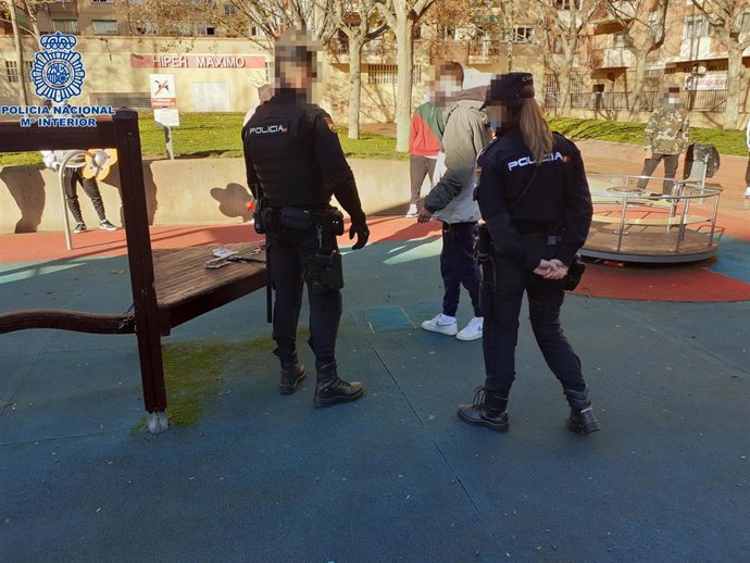 Intervención en un botellón en Logroño