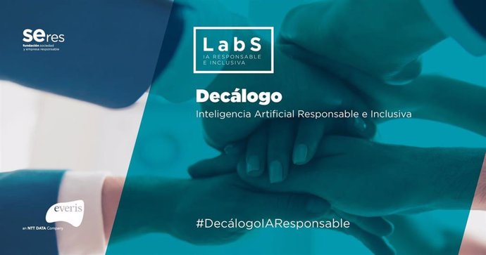 Portada del 'Decálogo sobre Inteligencia Artificial Responsable e Inclusiva', fruto de la colaboración de Fundación Seres y everis