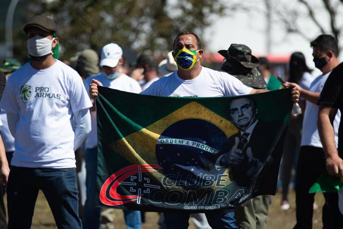 Protestas proarmas en Brasilia, Brasil.