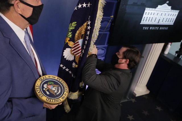 La sala de prensa de la Casa Blanca