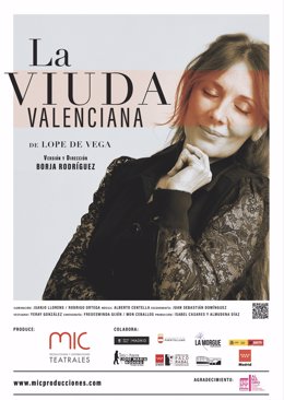 Cartel de 'La viuda valenciana', montaje de Borja Rodríguez sobre la obra de Lope de Vega.
