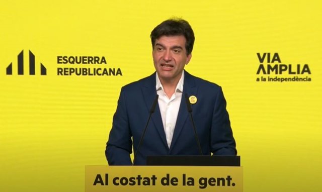 El presidente de ERC en el Parlament y número 2 por Girona, Sergi Sabrià, el 14 de febrero de 2021.