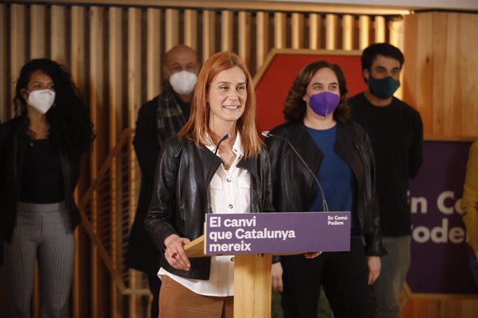La candidata dels comuns a la Presidncia de la Generalitat, Jéssica Albiach, compareix per valorar els resultats del 14F.
