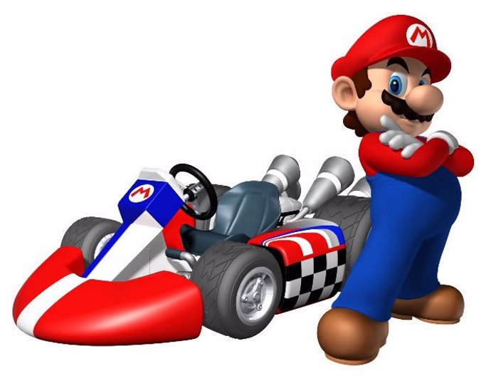 Mario en el videojuego Mario Kart de Nintendo