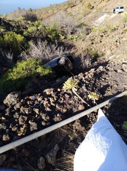 Imagen del coche accidentado