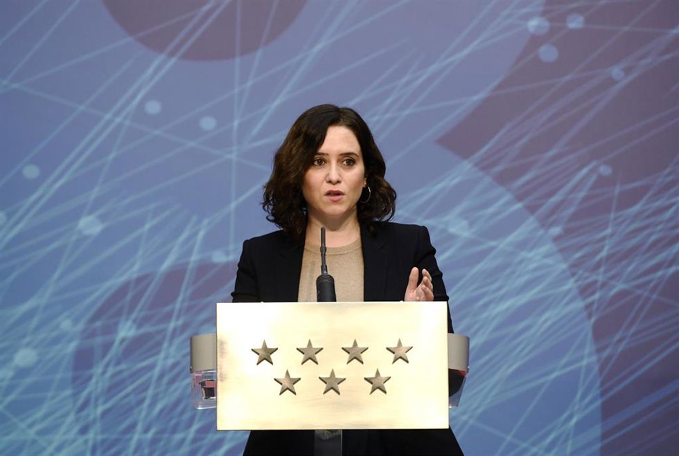 La presidenta de la Comunidad de Madrid, Isabel Díaz Ayuso