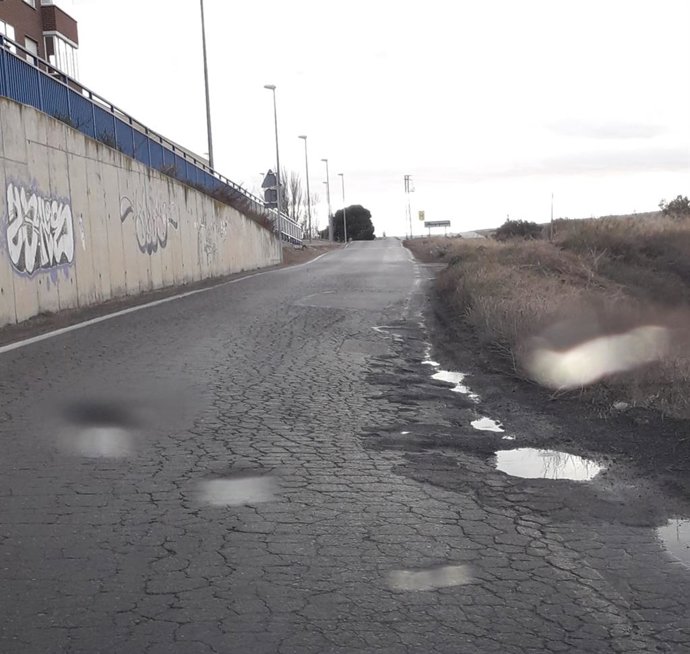 Camino de Valdeconsejo, única conexión que hay desde Zaragoza por el Camino de la Junquera hasta el municipio de Cuarte