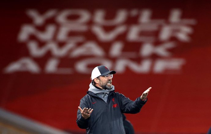 01 December 2020, England, Liverpool: Liverpool manager Jurgen Klopp reacts on the touchline during the UEFA Champions League Group D soccer match between Liverpool FC and AFC Ajax at the Anfield Stadium. Photo: Phil Noble/PA Wire/dpa