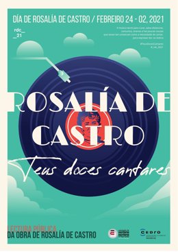 Cartel del Día de Rosalía de Castro