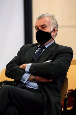 El extesorero del PP Luis Bárcenas durante el juicio por la presunta caja 'b' del PP
