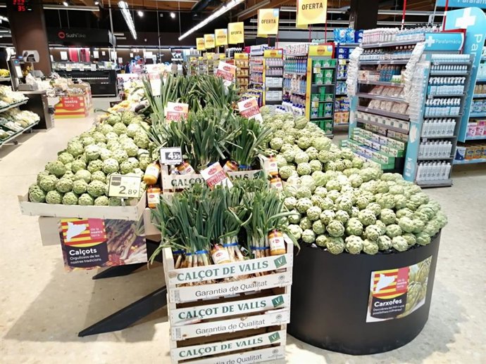 Calots en un supermercado Caprabo