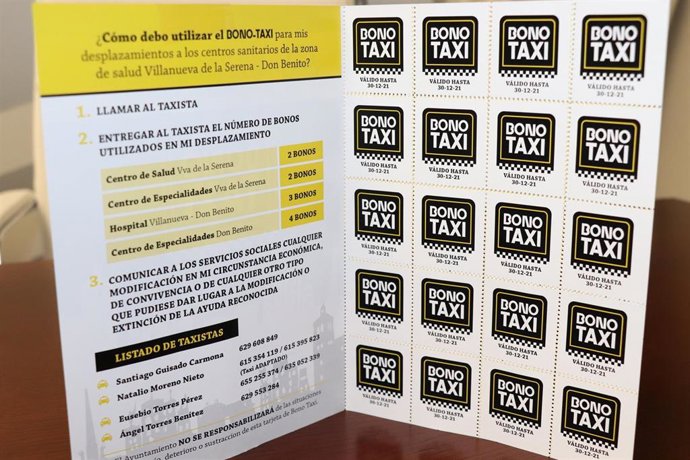 Bono-taxi en Villanueva de la Serena