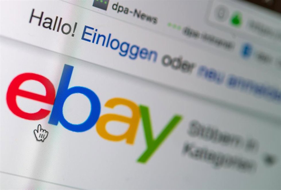 FILED - 11 July 2018, Saxony, Dresden: A general view of the ebay logo on the homepage of the internet sales platform. eBay has agreed to sell the online ticketing platform Stubhub to Viagogo for 4.05 billion dollars in cash, according to a press releas