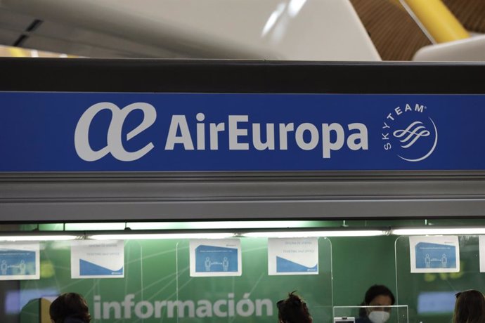 Ventanilla de Air Europa en la Terminal T4 del Aeropuerto Madrid-Barajas