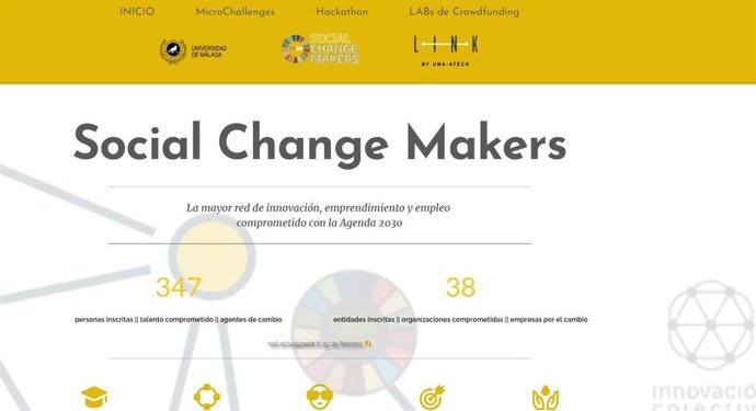 Web del proyecto Social Change Makers de la UMA