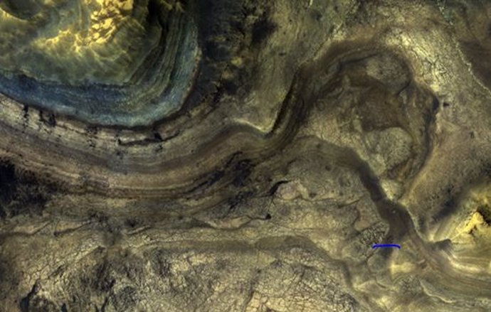 Detalle de la superficie marciana