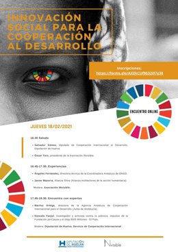 Huelva.- Coronavirus.- La Diputación celebrará un coloquio online sobre innovación social en el ámbito de la cooperación